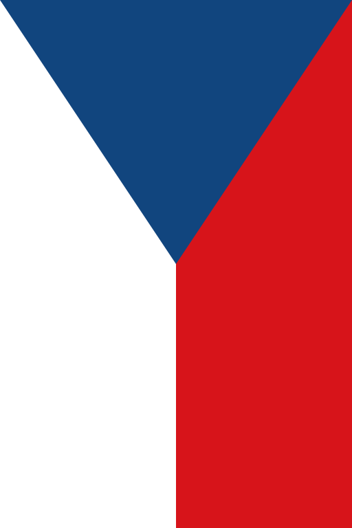 Česká vlajka - vyvěšování svisle